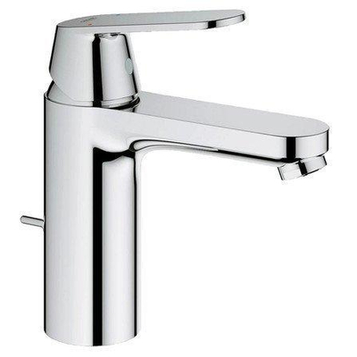 GROHE Eurosmart wastafelkraan - opbouw - voorsprong 12.3cm - eengreeps - met trekwaste - chroom