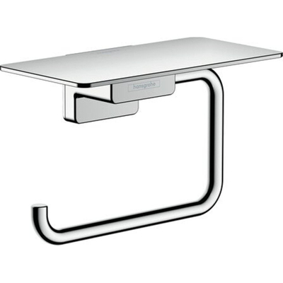Hansgrohe AddStoris Q closetrolhouder - met planchet - hoogglans chroom