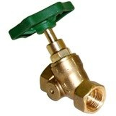 Go by Van Marcke robinet d'arrêt incliné avec arrêt 3/4F x 3/4F laiton