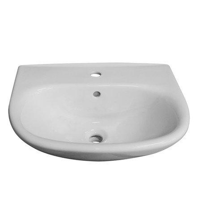 Nemo Go Lavabo 55x44x20cm avec trop-plein et 1 trou de roibnet porcelaine blanc