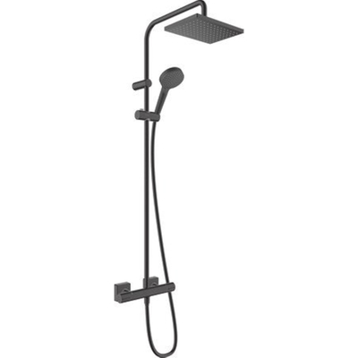 Hansgrohe Vernis Shape Showerpipe - 230 - 1jet - met douche - thermostaat - ecosmart - mat zwart