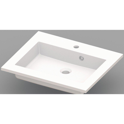 Nemo Spring Coste lavabo-plan pour meuble 600 x 500 x 200 mm avec trop-plein blanc marbre de synthèse
