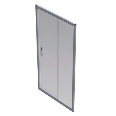 GO by Van Marcke Belo schuifdeur 100x190cm 6mm easy clean glas profielen aluminium verchroomd regelbaar 960-1010mm