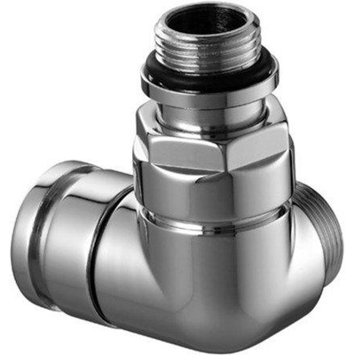 Honeywell Ultraline Design voetventiel 1/2 KVS=118 dubbel haaks rechts chroom TWEEDEKANS