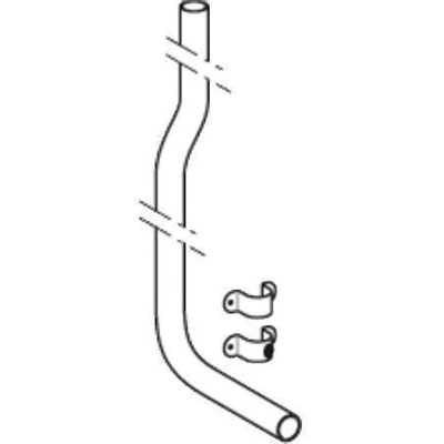 Geberit spoelbocht - voor hoge opstelling - L - 156x24cm - wit