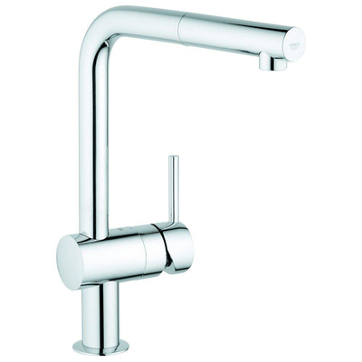 Grohe Minta Mitigeur de cuisine - bec L - rotatif - douchette extractible - chrome - DESTOCKAGE