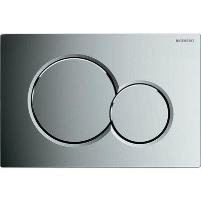 Geberit Sigma01 bedieningsplaat - 2-toets spoeling - ronde knoppen - dualflush - glans chroom