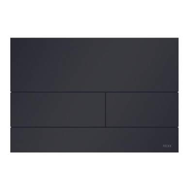 Tece Square II bedieningsplaat duospoeltechniek incl. inbouwraam metaal mat zwart