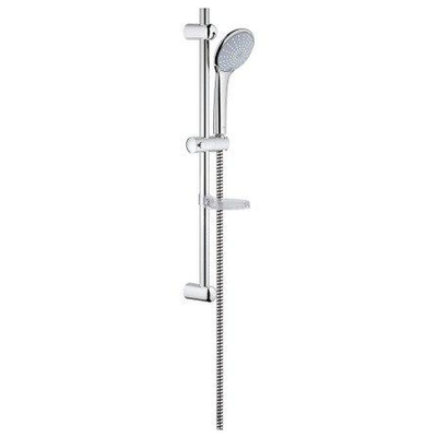 GROHE Euphoria Ensemble de douche 70cm avec douchette Euphoria ½ Mono, 1 jet : Rain, EcoJoy® : 9,4 l/min. et flexible 175cm avec porte-savon chrome