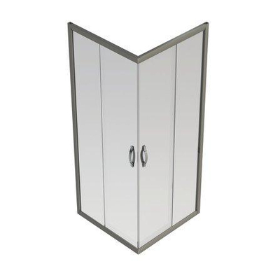 GO par Van Marcke Belo accès d'angle portes mortier jointuresantes 800x800x1900mm verre easy clean 6mm profils en aluminium chromé réglable 765-790mm