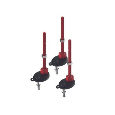 Tece Drainprofile - pied de montage - plage de réglage pour caniveau bas = 65-164 mm - 3 pieds de réglage incl. revêtement insonorisant et matériel de fixation