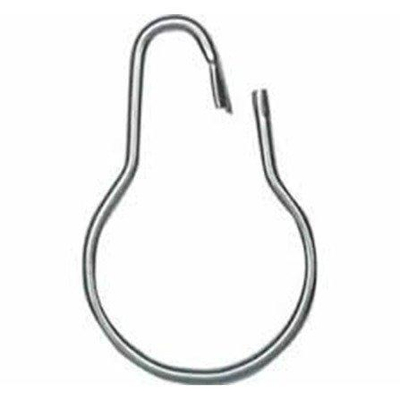 Crochet de rideau laiton chromé à l'unité