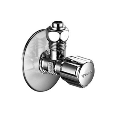 Schell Comfort robinet d'arrêt d'angle avec raccord 3/8x3/8 à compression chrome