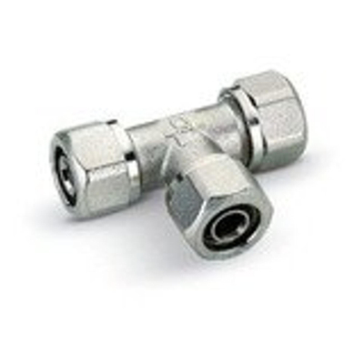 Go by Van Marcke Pex Alu klem T-stuk Ø26mm x Ø26mm x Ø26mm chromé
