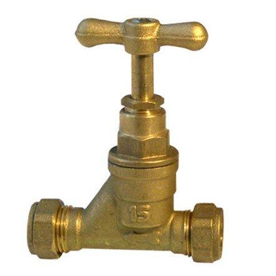 Go by Van Marcke robinet d'arrêt à compression en cuivre eau Ø15mm x Ø15mm cuivre