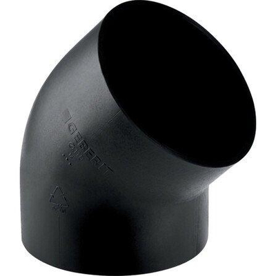 Geberit afvoer PE - fitting - bocht - 45 graden - 125