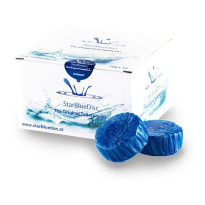 Starbluedisc toiletblokjes halfjaar verpakking set van 12 - blauw