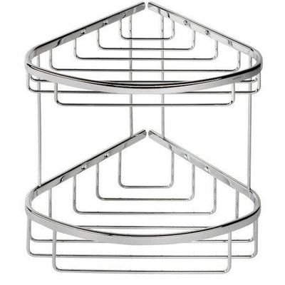 Geesa Basket Étagère de douche d'angle double 27,5cm Chromé