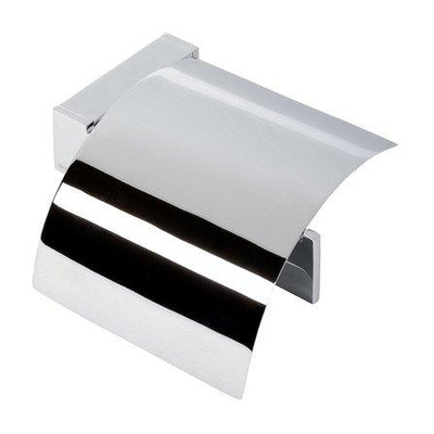 Geesa Modern Art Toiletrolhouder met klep Chroom