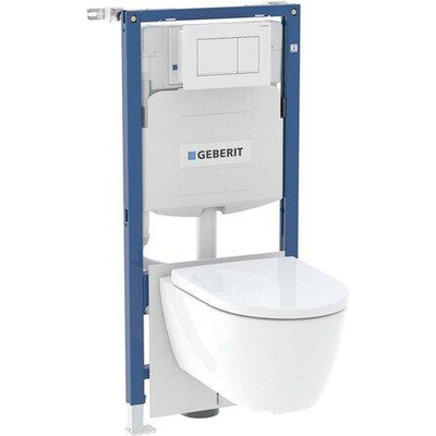 Geberit systemfix set element 112cm Sigma inbouwreservoir 12cm Sigma30 duwplaat iCon hangtoilet