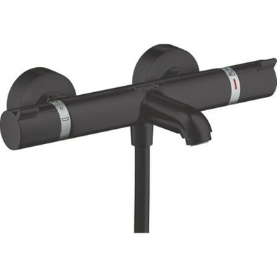 Hansgrohe Ecostat Comfort Mitigeur thermostatique bain avec inverseur avec raccords mat noir