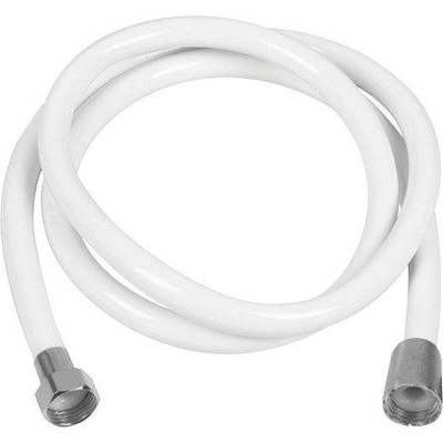 Go by Van Marcke flexible tuyau de douche plastique 150 cm blanc écrous chromés