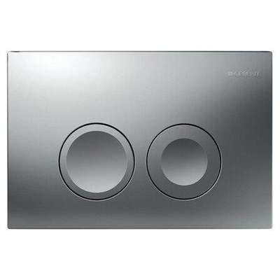 Geberit Delta25 bedieningsplaat - 2-toets spoeling - ronde knoppen - dualflush - mat chroom