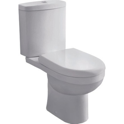 Nemo Go Riele PACK staand toilet S (AO) uitgang 78x63,5x37,5cm porselein wit met softclose en afneembare zitting met reservoir