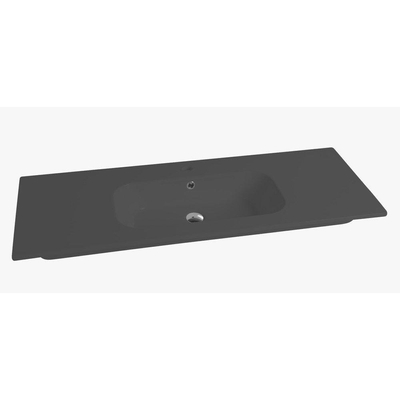 Nemo Spring Nubes tablet - 121x46.5x17cm - porselein - 1 wastafel - met kraangat - overloop - Cettina