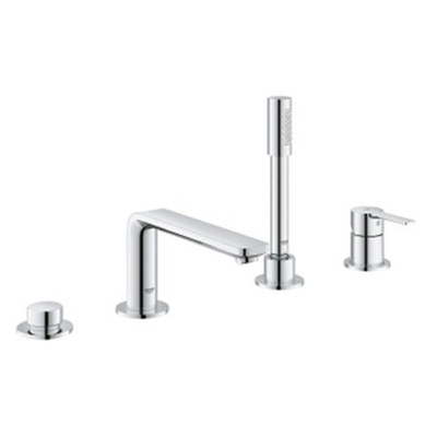 Grohe Lineare New Afbouwdeel - voor 4-gats badrandcombinatie - met baduitloop - met handdouche - doucheslang 200cm - chroom