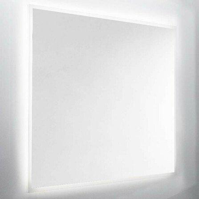 Nemo Spring Destra spiegel - recht - met plexi - 80 x 60cm - gezandstraald - antidamp - 80x60cm rechthoek - LED