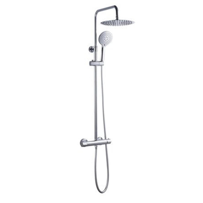 GO by Van Marcke Cocoon opbouw regendoucheset – thermostatisch – Ø25 cm hoofddouche – handdouche – 134 cm hoog – chroom
