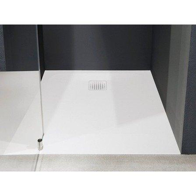 Nemo Spring receveur de douche trendy 1200 x 900 x 30 mm pietrablu blanc anti-dérapant anti-bactérien avec bonde et plaque de recouvrement en blanc