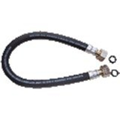 Go by Van Marcke tuyau de gaz avec 2 écrous séparés et joint pour appareils mobiles 1/2F x 1/2F 700 cm caoutchouc noir