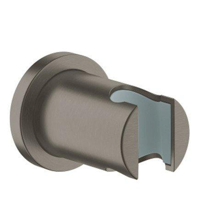 GROHE Rainshower Support de douchette murale - non réglable - rosace ronde - brushed hard graphite