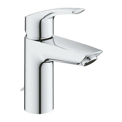 GROHE Eurosmart Mitigeur de lavabo S-Size levier métallique SilkMove StarLight EcoJoy chaînette encastrée FastFixation chrome