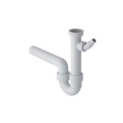 Geberit buissifon - voor spoeltafel - met 1 bak - met afvoerbocht - 6/4" - D - 40mm - kunststof - alp - wit