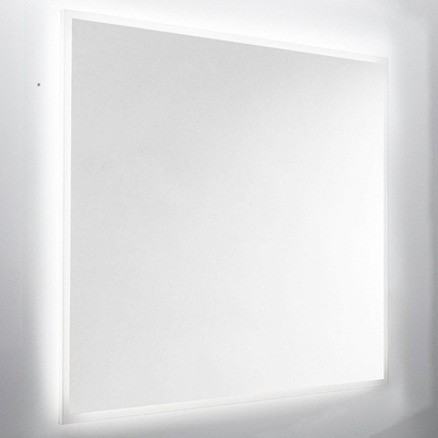 Nemo Spring Destra spiegel - recht - met plexi - 120 x 60cm - gezandstraald - antidamp - 120x60cm rechthoek - LED