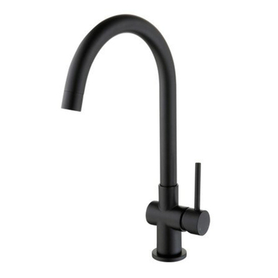 GO by Van Marcke keukenkraan - 34.8cm - opbouw - mengkraan - draaibaar - messing zwart mat