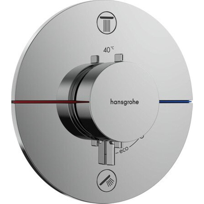 Hansgrohe Showerselect comfort s Thermostaat - inbouw - 2 functies - hoogglans chroom