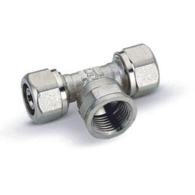 Go by Van Marcke Pex Alu klem T-stuk Ø26mm x 3/4 x Ø26mm chromé