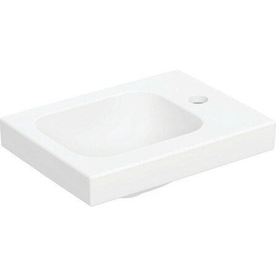 Geberit Icon light lave-mains 38cm 1 trou de robinet à droite sans trop-plein blanc mat