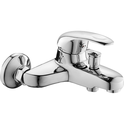 GO by Van Marcke Surf mitigeur monocommande bain-douche complet avec douchette entraxe 15 cm disques en céramique avec rosaces et coudes en S