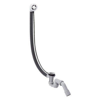 Hansgrohe Flexaplus Automatische badgarnituur - met draaibediening - voor speciale baden - met afvoe - grijs