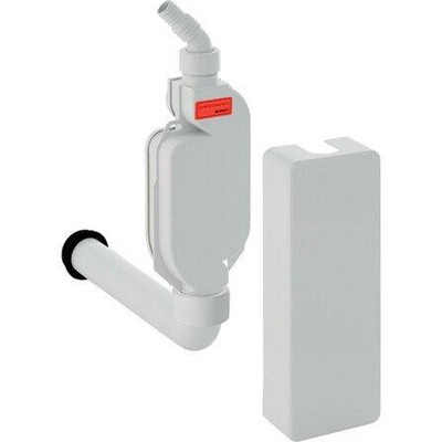 Geberit opbouwsifon - voor vaat- of wasmachines - D - 40mm - met afdekkap - waterslothoogte - 70mm - wit