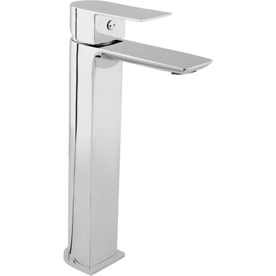 GO by Van Marcke Dynamic mitigeur de lavabo monotrou surélevé à une poignée disques céramiques inclus flexibles et kit de fixation chrome