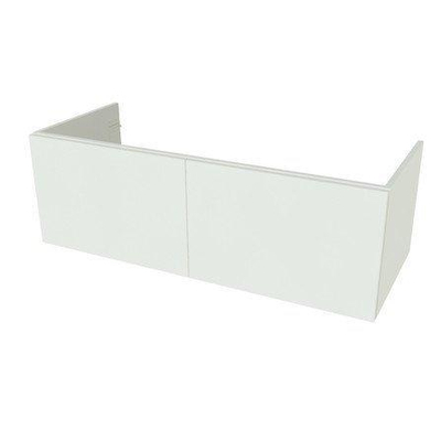 Nemo Start Stella meuble bas B1200 x H400 x P495 mm 2 portes sans poignées couleur blanc
