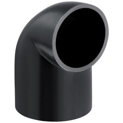 Geberit afvoer PE - fitting - verloopbocht - 90 graden - kleine radius - 56x50