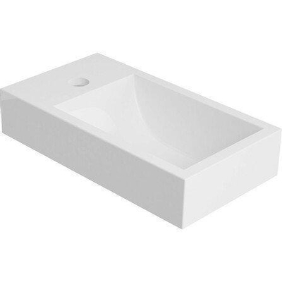 Nemo Spring Keyna lave-mains 40x22cm solid surface trou de robinet gauche blanc