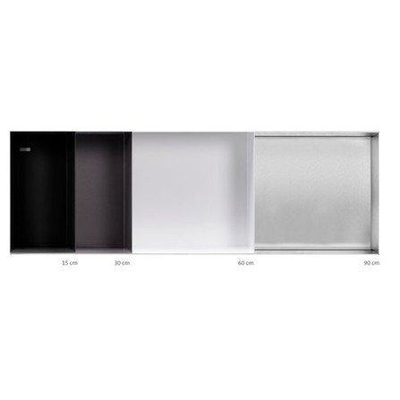 Looox Colour BoX inbouwnis - 15x30x10cm - RVS Zwart mat